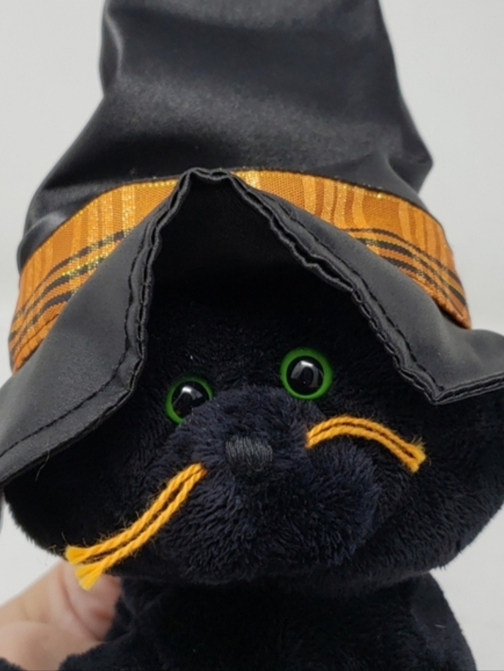 TY Pluffies "Merlin" Halloween Witchy Black Cat - YOB: 2005 - MNWT / Rare - Picture 13 of 13